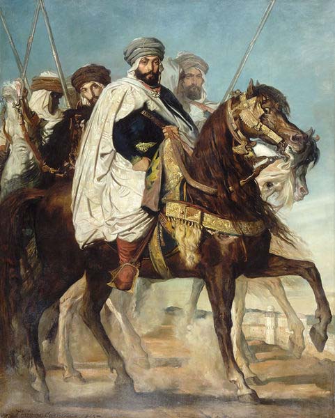 Theodore Chasseriau Caliph of Constantinople and Chief of the Haractas, Followed by his Escort